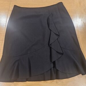 The Limited Elegant Black Ruffle Skirt